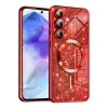 Калъф за Samsung Galaxy A55 5G - Луксозен Glitter MagSafe - Червен