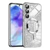 Калъф за Samsung Galaxy A55 5G - Луксозен Glitter MagSafe - Сребрист