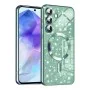 Калъф за Samsung Galaxy A55 5G - Луксозен Glitter MagSafe - Светло зелен