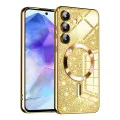 Калъф за Samsung Galaxy A55 5G - Луксозен Glitter MagSafe - Златен