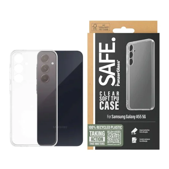 Калъф за Samsung Galaxy A55 5G - PanzerGlass® - SAFE. Серия TPU калъфи - Прозрачен