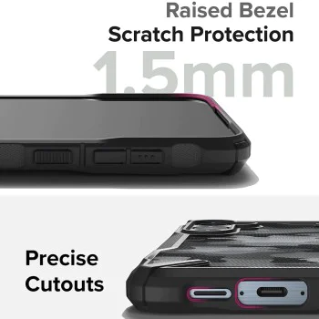 Калъф за Samsung Galaxy A55 5G - Ringke - Fusion X Design - Камуфлаж - Черен