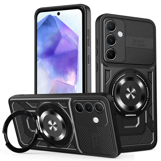 Калъф за Samsung Galaxy A55 5G - RuggedCam - Черен