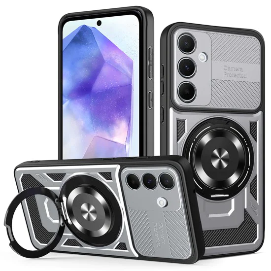 Калъф за Samsung Galaxy A55 5G - RuggedCam - Сив