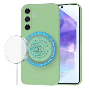 Калъф за Samsung Galaxy A55 5G - SoftFlex MagSafe - Mint Green