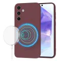 Калъф за Samsung Galaxy A55 5G - SoftFlex MagSafe - Plum Red