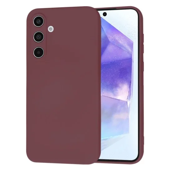 Калъф за Samsung Galaxy A55 5G - SoftFlex - Plum Red