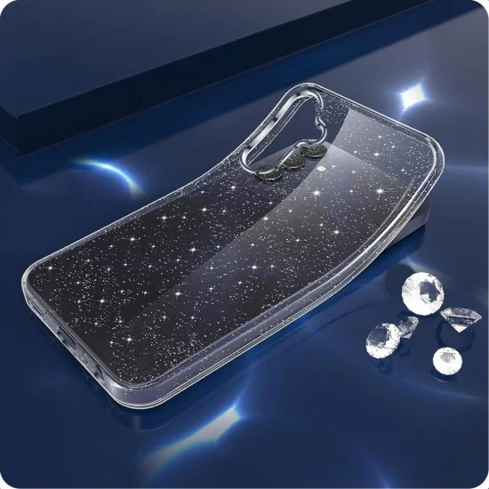 Калъф за Samsung Galaxy A55 5G - SparkleSkin Series - Прозрачен