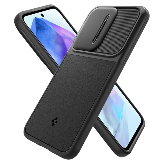 Калъф Samsung Galaxy A55 5G - Spigen Optik Armor - Черен