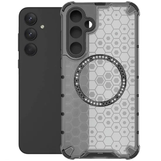 Калъф за Samsung Galaxy A55 5G - Techsuit - HoneyComb Shield MagSafe - Черен