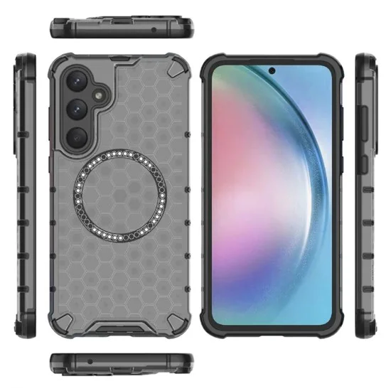 Калъф за Samsung Galaxy A55 5G - Techsuit - HoneyComb Shield MagSafe - Черен