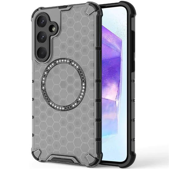 Калъф за Samsung Galaxy A55 5G - Techsuit - HoneyComb Shield MagSafe - Черен