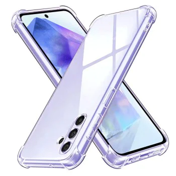 Калъф за Samsung Galaxy A55 5G - Удароустойчив Прозрачен Силиконов - Прозрачен