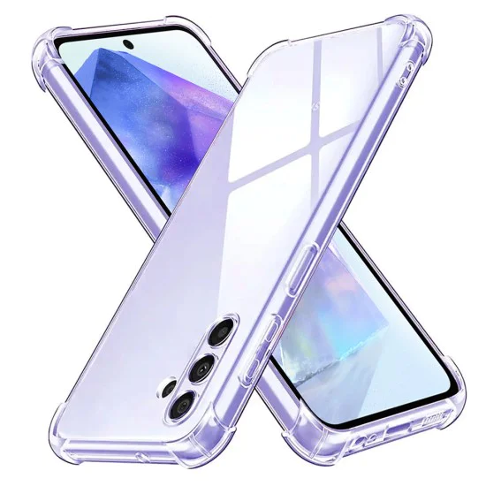 Калъф за Samsung Galaxy A55 5G - Удароустойчив Прозрачен Силиконов - Прозрачен