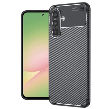 Калъф за Samsung Galaxy A56 5G - CarbonFiber - Черен