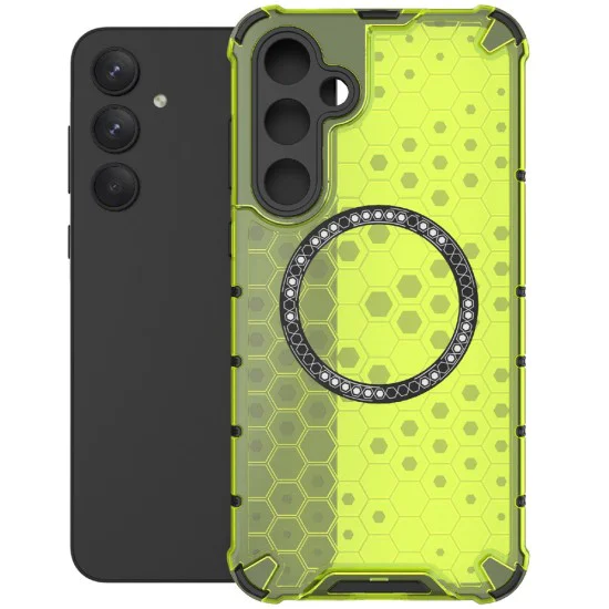 Калъф за Samsung Galaxy A56 5G - HoneyComb Shield MagSafe - Зелен