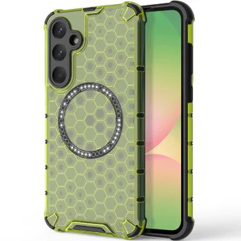 Калъф за Samsung Galaxy A56 5G - HoneyComb Shield MagSafe - Зелен