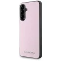 Калъф за Samsung Galaxy A56 5G - Karl Lagerfeld - Saffiano (KLHCSA56PSAFWMCP) - Розово метално лого