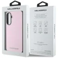 Калъф за Samsung Galaxy A56 5G - Karl Lagerfeld - Saffiano (KLHCSA56PSAFWMCP) - Розово метално лого