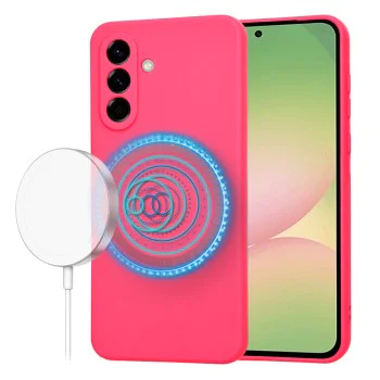 Калъф за Samsung Galaxy A56 5G - SoftFlex MagSafe - Hot Pink