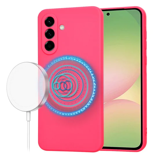 Калъф за Samsung Galaxy A56 5G - SoftFlex MagSafe - Hot Pink