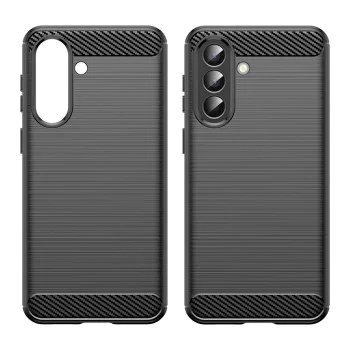 Калъф за Samsung Galaxy A57 5G - Techsuit Carbon Silicone - Черен