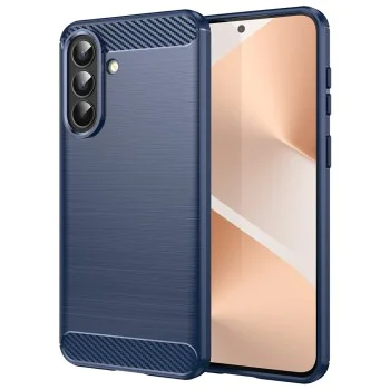Калъф за Samsung Galaxy A57 5G - Techsuit Carbon Silicone - Син