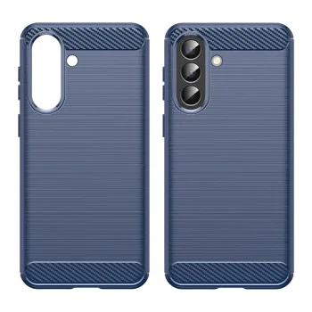Калъф за Samsung Galaxy A57 5G - Techsuit Carbon Silicone - Син