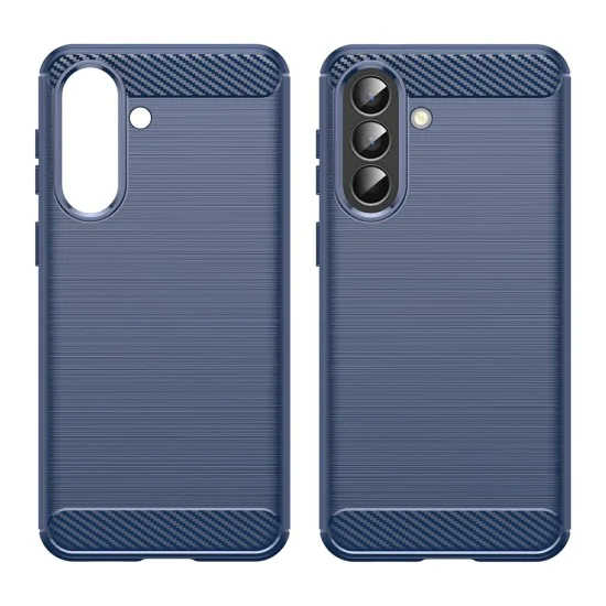 Калъф за Samsung Galaxy A57 5G - Techsuit Carbon Silicone - Син