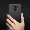 Калъф за Samsung Galaxy A6 2018 - Carbon Silicone - Черен