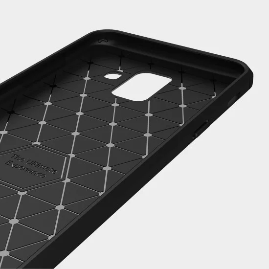 Калъф за Samsung Galaxy A6 2018 - Carbon Silicone - Черен