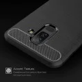Калъф за Samsung Galaxy A6 Plus 2018 - Carbon Silicone - Черен
