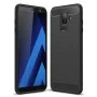 Калъф за Samsung Galaxy A6 Plus 2018 - Carbon Silicone - Черен