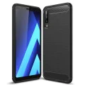 Калъф за Samsung Galaxy A7 2018 - Carbon Silicone - Черен