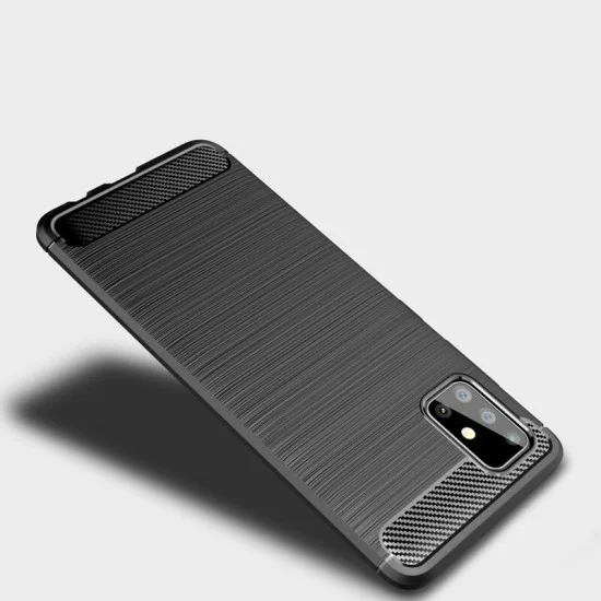 Калъф за Samsung Galaxy A71 4G - Carbon Silicone - Черен