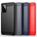 Калъф за Samsung Galaxy A72 4G / A72 5G - Carbon Silicone - Черен
