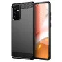 Калъф за Samsung Galaxy A72 4G / A72 5G - Carbon Silicone - Черен