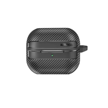 Калъф за Samsung Galaxy Buds 3/3 Pro - CarbonFiber - черен