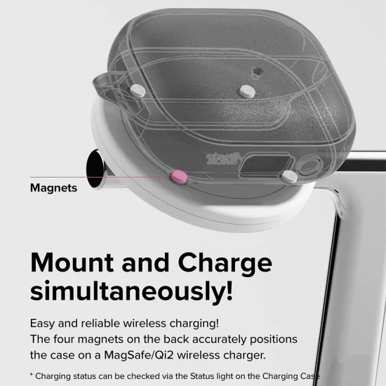 Калъф за Samsung Galaxy Buds 3/3 Pro - Ringke Onyx Magnetic - Warm Grey