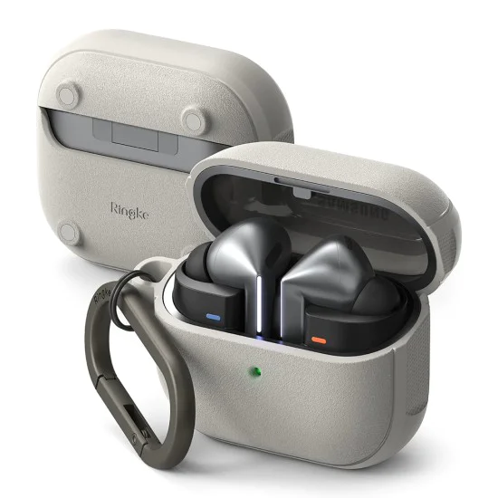 Калъф за Samsung Galaxy Buds 3/3 Pro - Ringke Onyx Magnetic - Warm Grey