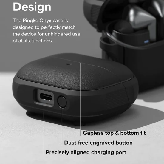 Калъф за Samsung Galaxy Buds 3/3 Pro - Ringke Onyx Magnetic - черен