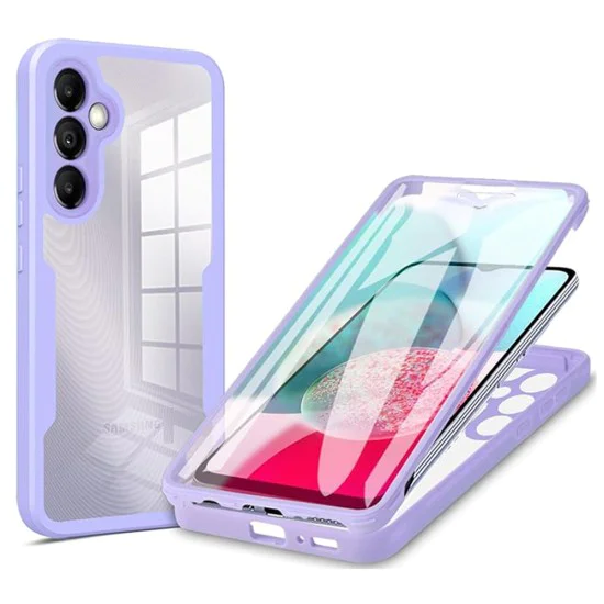 Калъф за Samsung Galaxy Galaxy A14 4G / A14 5G + Протектор - ColorVerse 360 ​​Series - лилав