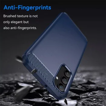 Калъф за Samsung Galaxy Galaxy A55 5G - Carbon Silicone - Син