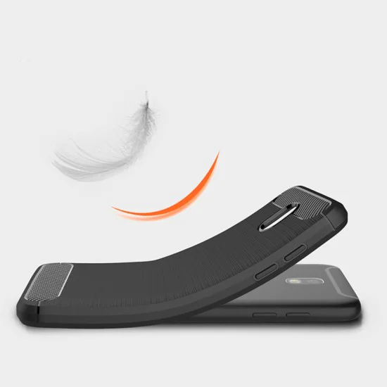 Калъф за Samsung Galaxy Galaxy J5 2017 J530 / Galaxy J5 Pro 2017 - Carbon Silicone - Черен