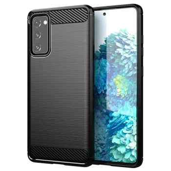 Калъф за Samsung Galaxy Galaxy S20 FE 4G / S20 FE 5G - Carbon Silicone - Черен