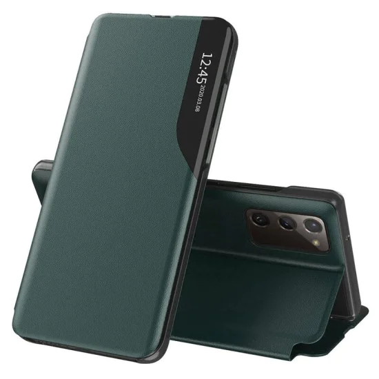Калъф за Samsung Galaxy Galaxy S20 FE 4G / S20 FE 5G - серия eFold - тъмно зелен