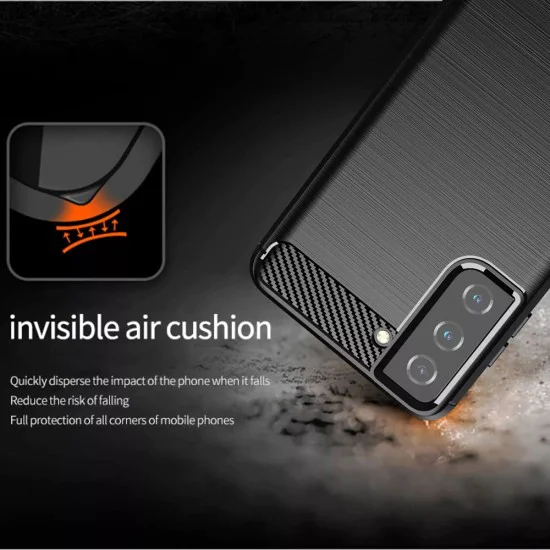 Калъф за Samsung Galaxy Galaxy S20 FE / S20 FE 5G - Carbon Silicone - Син