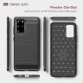 Калъф за Samsung Galaxy Galaxy S20 Plus 4G / S20 Plus 5G - Carbon Silicone - Черен