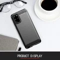 Калъф за Samsung Galaxy Galaxy S20 Plus 4G / S20 Plus 5G - Carbon Silicone - Черен