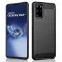 Калъф за Samsung Galaxy Galaxy S20 Plus 4G / S20 Plus 5G - Carbon Silicone - Черен